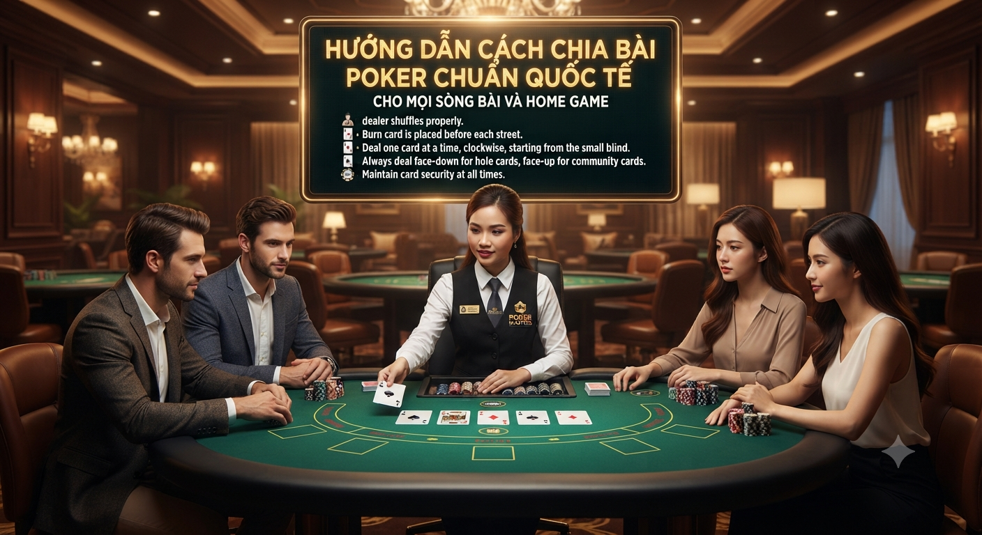 cách chia bài poker chuẩn